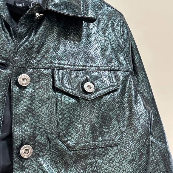 Guess Faux Snakeskin Jacket Vintage 90's Size S - Picture 4 of 9
